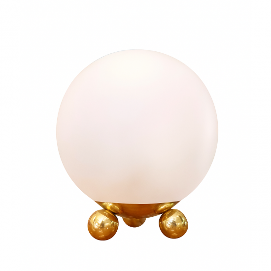 Minimalist Glass & Brass Table Lamp