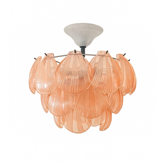 Vintage Shell Glass Chandelier