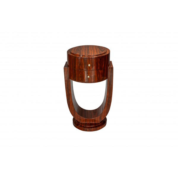 Art Deco Round Side Table / Night Stand