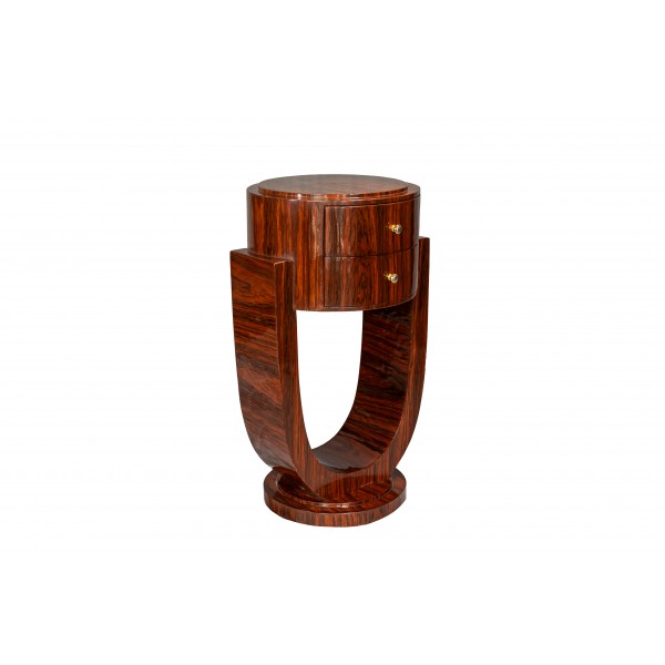 Art Deco Round Side Table / Night Stand
