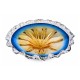 Murano Glass Bowl in Blue & Amber
