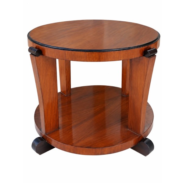 Vintage Art Deco Round Two-Tier Side Table