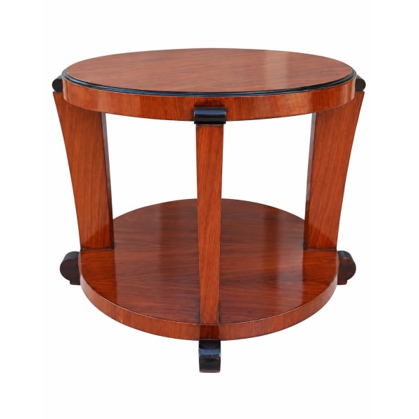Vintage Art Deco Round Two-Tier Side Table