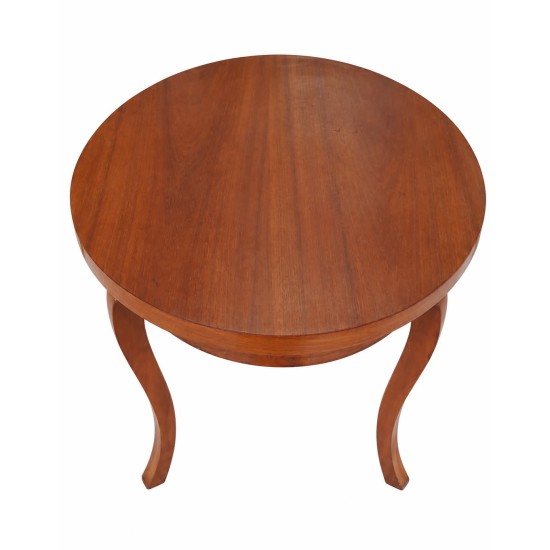 Vintage Round Wooden Side Table
