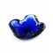 Vintage Cobalt Blue Murano Style Ashtray