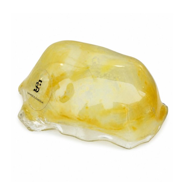 Abstract Glass Scarab Sculpture