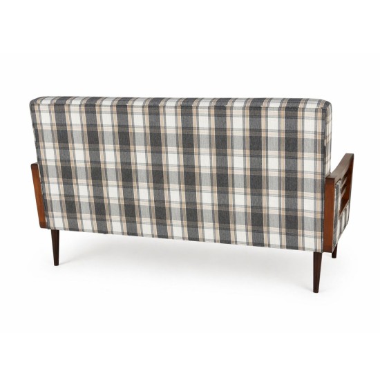 Vintage Mid-Century Sofa with Walnut Frame