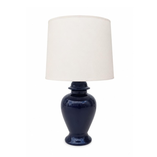 Navy Glazed Ceramic Table Lamp