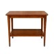 Vintage Mid-Century Oak Side Table with Lower Shelf
