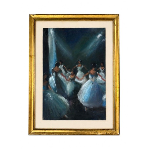 Vintage “Les Sylphides” Ballet Scene Painting