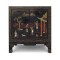 Vintage Black Lacquer Chinoiserie Cabinet