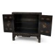 Vintage Black Lacquer Chinoiserie Cabinet