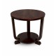 Vintage Art Deco Side Table in Dark Wood
