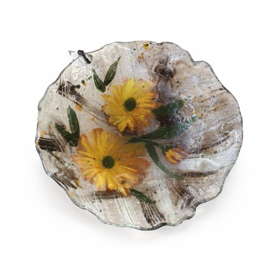 Floral Core-Form Glass Bowl No. 4