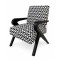 Vintage Sculptural Armchair with Geometric Upholstery