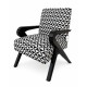Vintage Sculptural Armchair with Geometric Upholstery