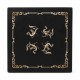 Vintage Black Lacquer Chinoiserie Pedestal