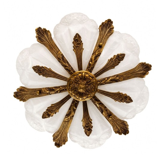 Art Deco Inspired Frosted Glass Ceiling Light
