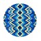 Pair of Blue Ikat Decorative Porcelain Plates
