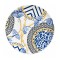 Pair of Blue & Gold Decorative Porcelain Plates