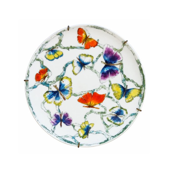 Pair of Butterfly Porcelain Decorative Plates