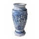 Vintage Italian Capodimonte Blue & White Relief Vase