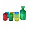 Multicolored Glass Carafe & Tumbler Set