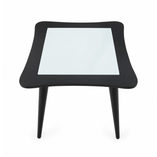 Mid-Century Inspired Glass Side Table Mid-Century Inspired Glass Side Table
