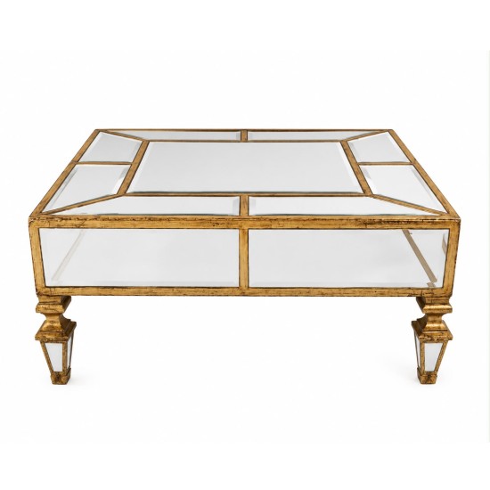 Vintage Gilt & Mirrored Coffee Table