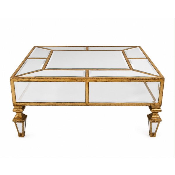 Vintage Gilt & Mirrored Coffee Table