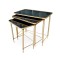 Vintage French Mid-Century Brass Nesting Tables