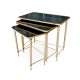 Vintage French Mid-Century Brass Nesting Tables