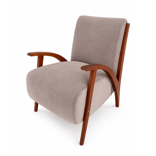 1950s Vintage Curved Armchair 1950s Vintage Curved Armchair
