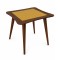 Mid Century Inspired Yellow Glass Side Table