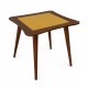 Mid Century Inspired Yellow Glass Side Table