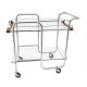 Vintage Chrome & Glass Tea Cart