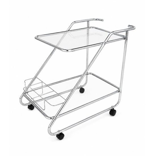 Vintage Chrome & Glass Bar Cart