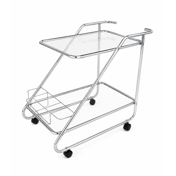Vintage Chrome & Glass Bar Cart