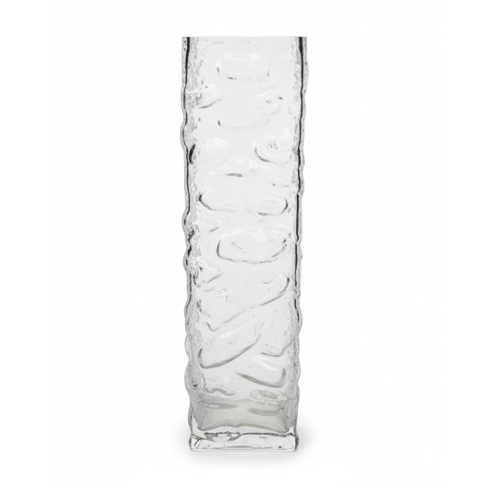 Tall Textured Glass Vase