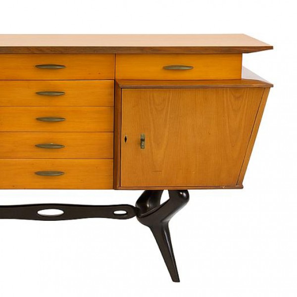 Vintage Mid-Century Sculptural Sideboard Vintage Mid-Century Sculptural Sideboard