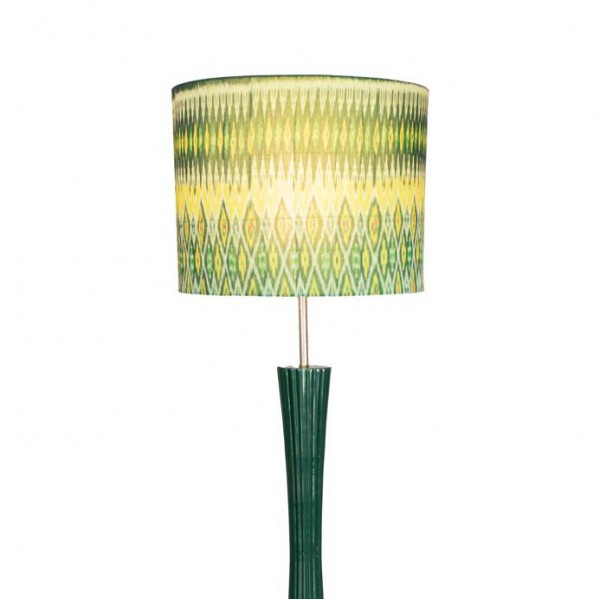 Fluted Emerald Mid-Century Floor Lamp Fluted Emerald Mid-Century Floor Lamp