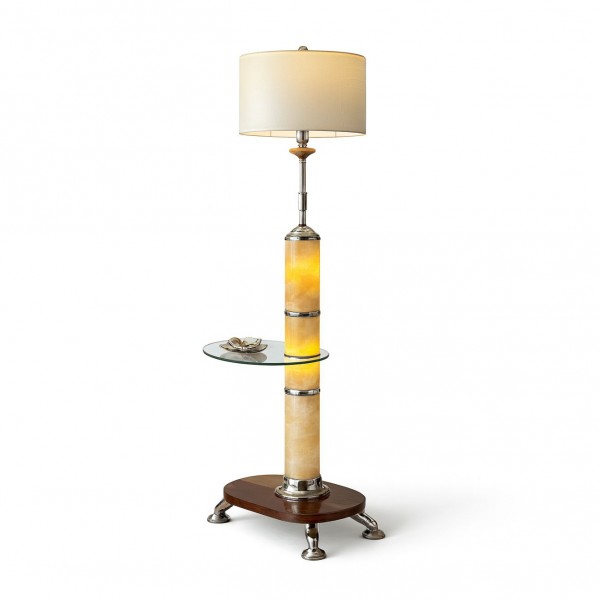 Art Deco Vintage Alabaster Floor Lamp