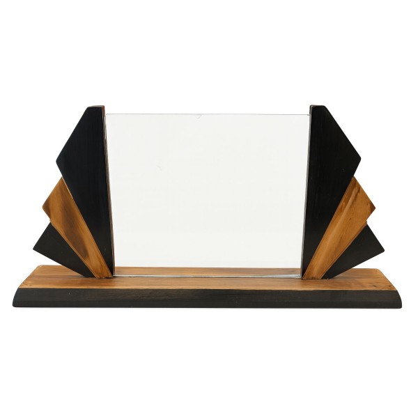 Art Deco Geometric Wooden & Glass Frame