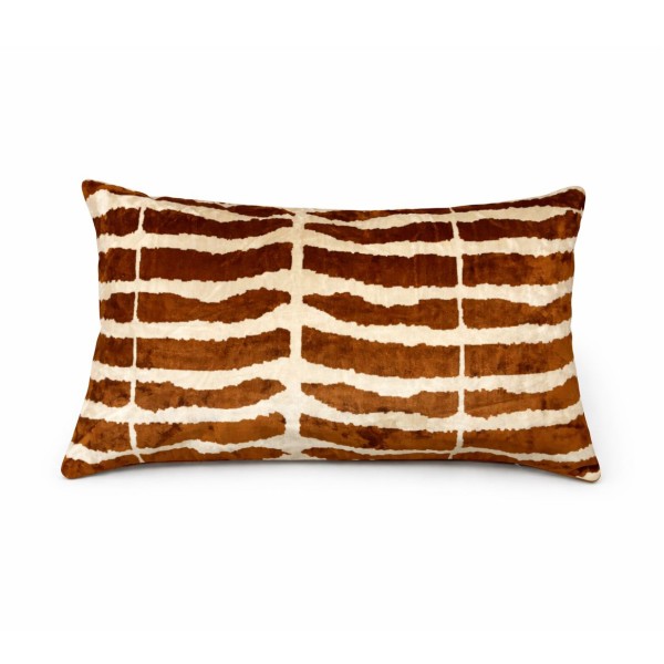 Zebra Velvet Decorative Cushion – Brown