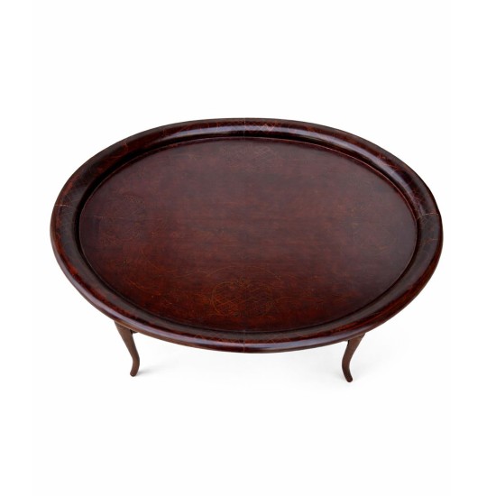 Vintage English-Style Oval Tray Table
