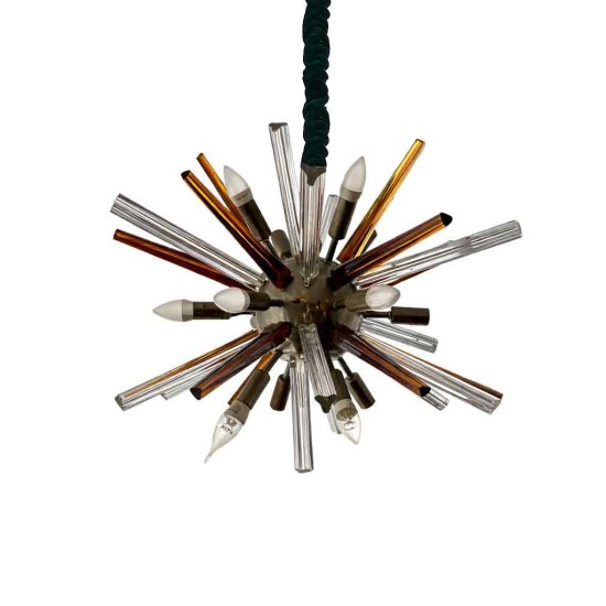 Amber & Clear Sputnik Chandelier