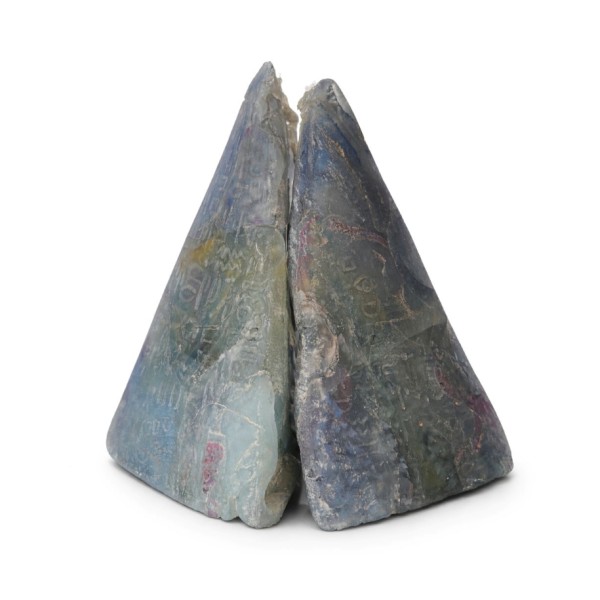 Glass Pyramid Bookends "Pair"