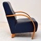 Blue Leather Lounge Chair