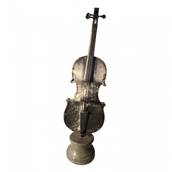 Vintage Cello-Inspired Sculpture