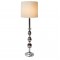 Stainless and Wood Floor Lamp